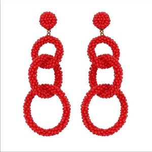 Deepa by Deepa Gurnani Ember Earrings in Red NWT